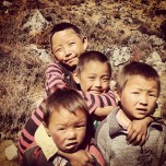 Children gathered as I got closer to the end of my trek in Langtang. They were a good laugh after a long hike.